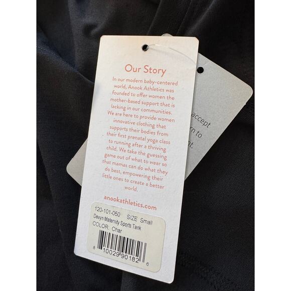 NWT ANOOK Athletics Charcoal Black Devyn Maternity Sports Tank Top Size S - Picture 7 of 7